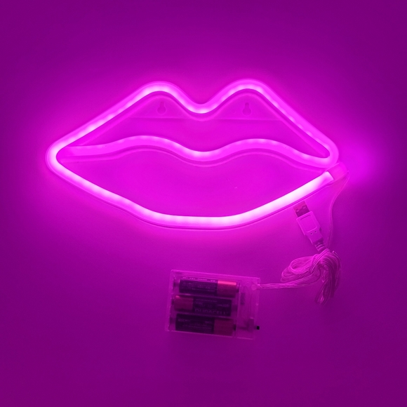 Pink lips Neon Led light - Picture 4 of 10
